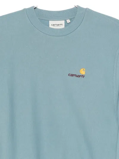Carhartt Logo-embroidered Sweatshirt In Blue