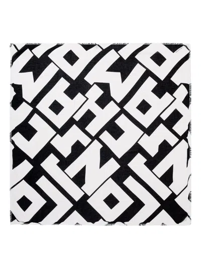 Longchamp Fringed Scarf In Black