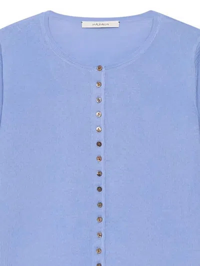 Maliparmi Button Balloon-sleeve Cardigan In Blue