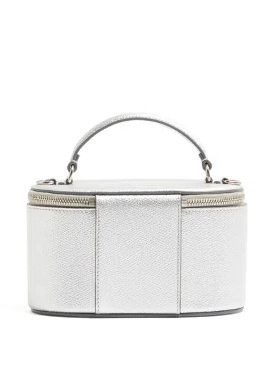 Valentino Mini Leather Vanity Case Top-handle Bag In White