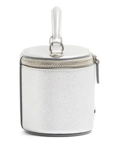 Valentino Mini Leather Vanity Case Top-handle Bag In White