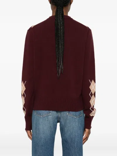 Chloé Chloe Argyle-intarsia Wool And Cashmere-blend Jumper In Brown