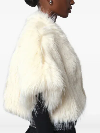 Apparis Devin Faux Fur Shrug In White