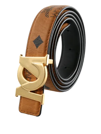 Mcm M-art Reversible Belt In Brown