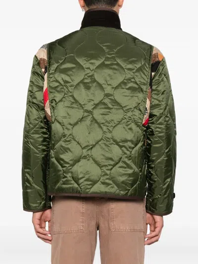 Khoki Patchwork Jacket In Green