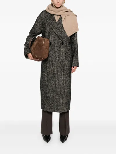 Tagliatore Double-breasted Coat In Gray