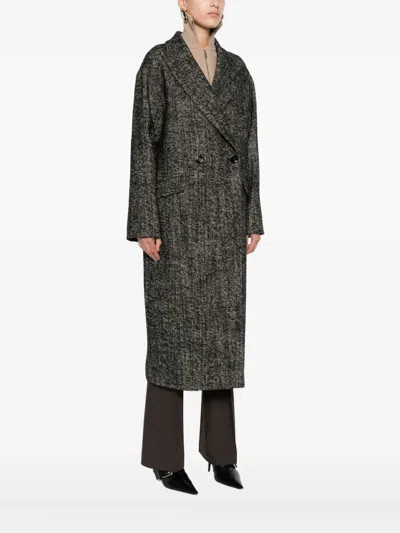 Tagliatore Double-breasted Coat In Gray