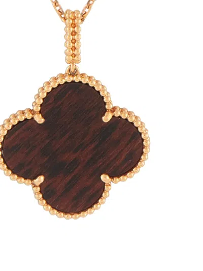 Pre-owned Van Cleef & Arpels 18k Rose Gold Magic Alhambra Necklace In Pink