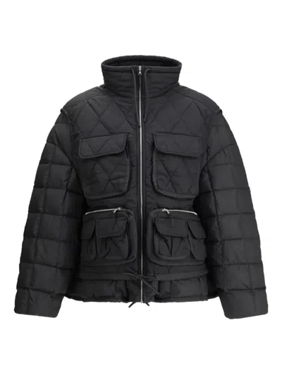 Ienki Ienki Ember Quilted-pocketed Jacket In Black