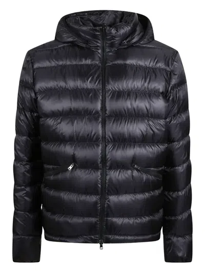 Herno Hooded Padded Jacket In Black