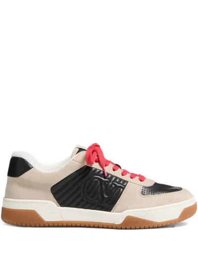 Valentino Garavani Sneakers Contrasting Panels Perforated Detailing Rubber Sole In Multi