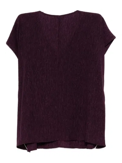 Eileen Fisher Plisse Top In Black