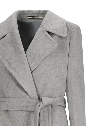 Tagliatore Belted Coat In Pattern