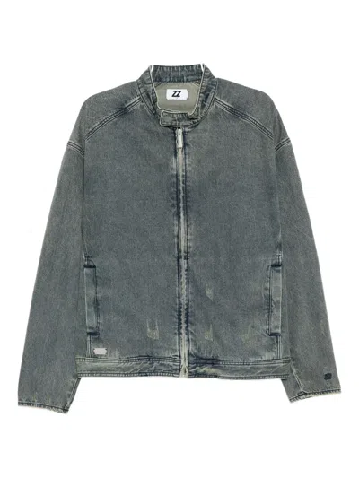 Izzue Denim Zip Jacket In Blue