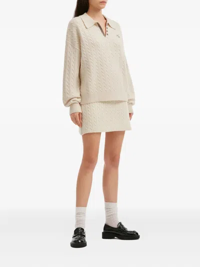 B+ab Cable-knit Buttoned All In One In Neutral