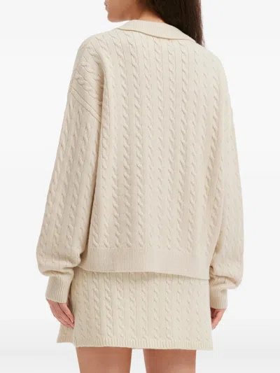B+ab Cable-knit Buttoned All In One In Neutral