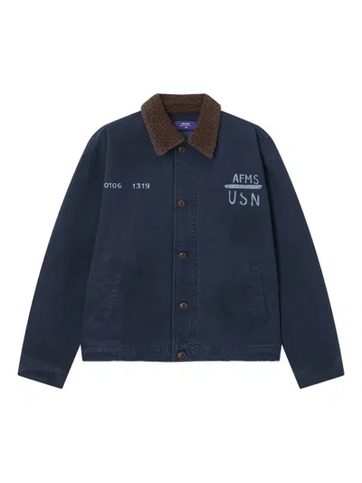 LOGO印花衬衫式夹克