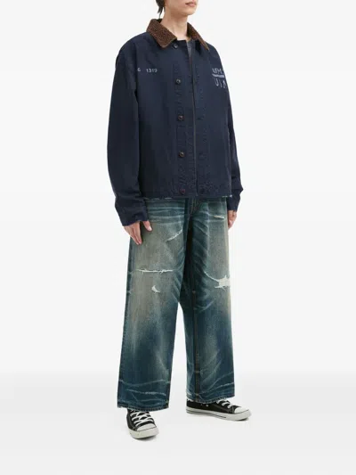 LOGO印花衬衫式夹克