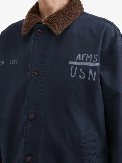 LOGO印花衬衫式夹克