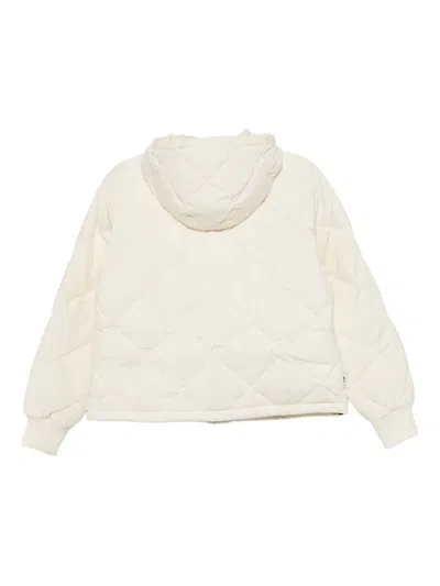 绗缝连帽蓬松夹克