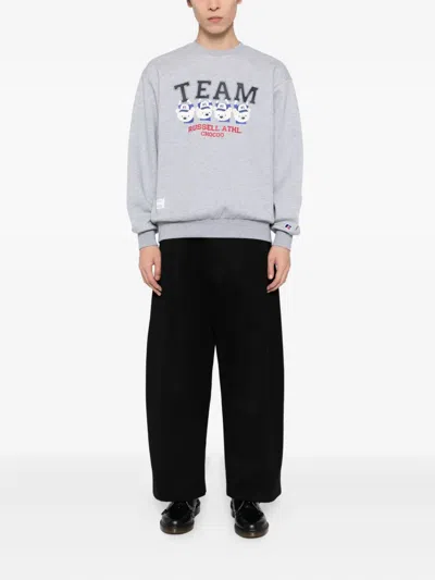 Chocoolate X Russell Athletic Graphic-print Sweatshirt In Gray