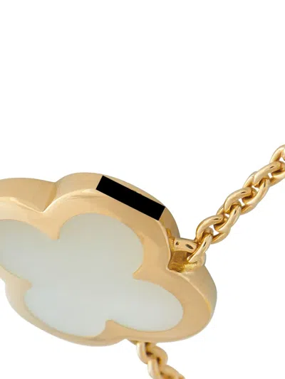Pre-owned Van Cleef & Arpels 18k Yellow Gold Pure Alhambra Mother-of-pearl Necklace
