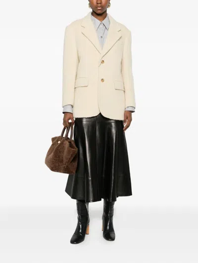 Dunst Pocketed Buttoned Blazer In Neutral