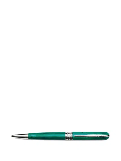 Pineider Metal Ballpoint Pen In Green