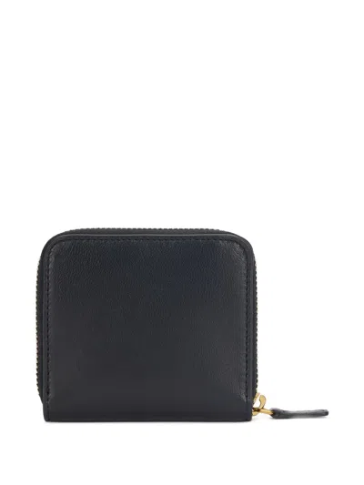 Roberto Cavalli Small Wallet With Mirror Snake Monogram In Black