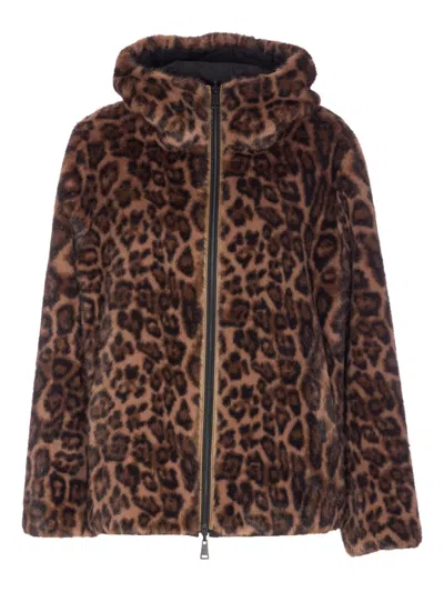 Lou Andrea Reversible Leopard-pattern Jacket In Black