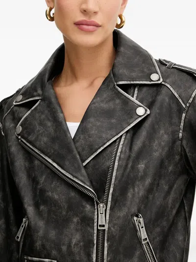 Guess Usa Belted Zip Jacket In Gray