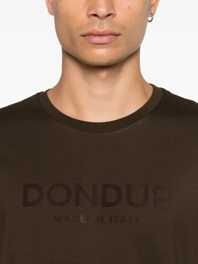 Dondup Logo-print T-shirt In Brown