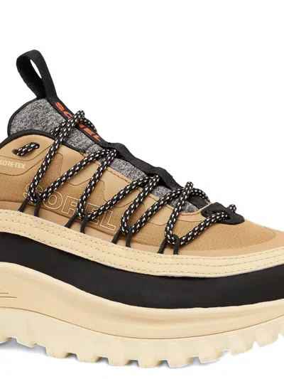 Sorel Lace-up Logo Patch Sneakers In Brown