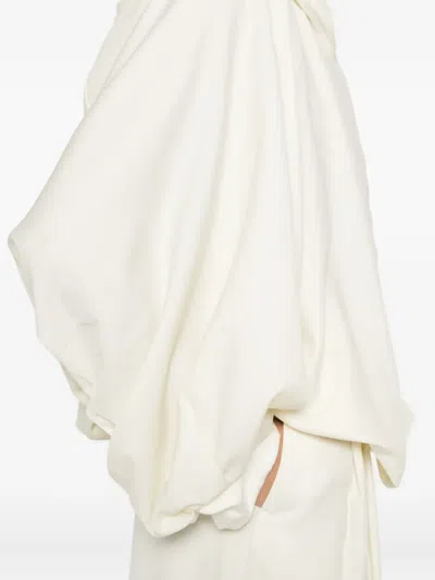 Aya Muse Pocket-detail Hoodie In White