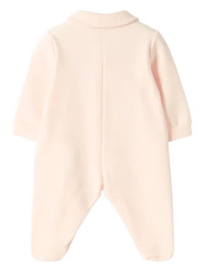 Il Gufo Collared Embroidered Babygrow In Pink