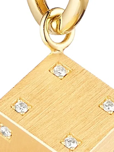 Marie Lichtenberg 18k Gold Dado Diamond Charm In Gold