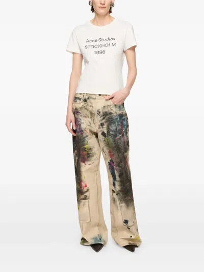 Acne Studios Graphic T-shirt In White