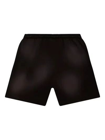 Hellstar Brown Print Shorts In Black