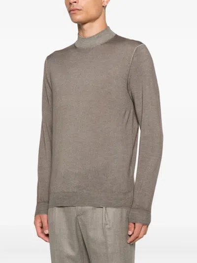 Filippo De Laurentiis High-neck Sweater In Brown