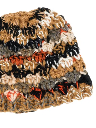 Exquisite J Striped Wool Beanie In Multi