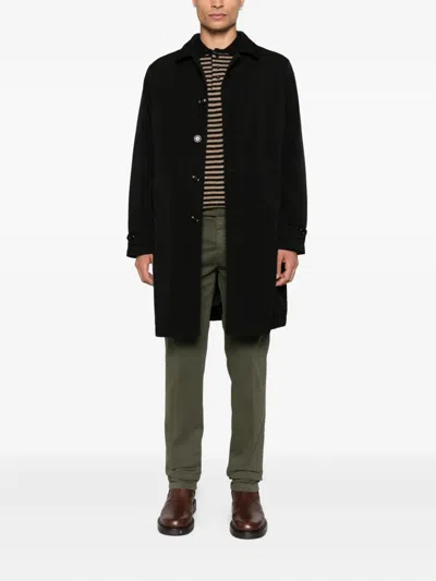 宽领单排扣外套