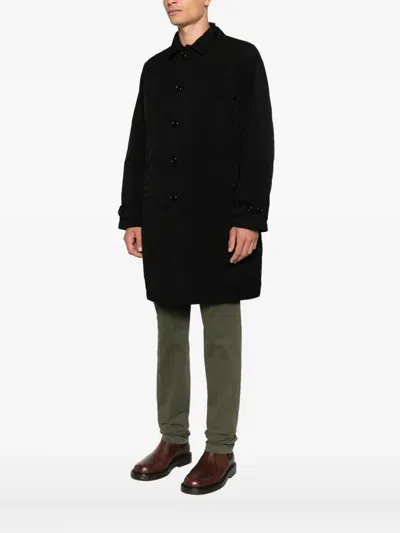 宽领单排扣外套