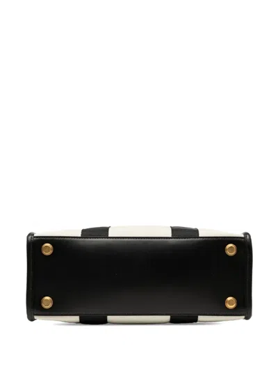 Pre-owned Balenciaga 2010 Small Canvas Hardware Tote Satchel In Black