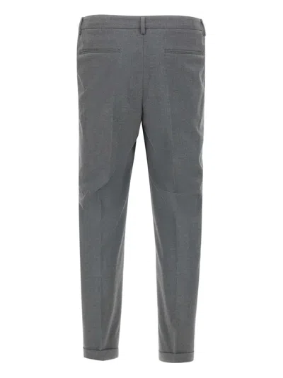 Devore Pleated Tailored Trousers In Gray