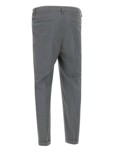 Devore Pleated Tailored Trousers In Gray