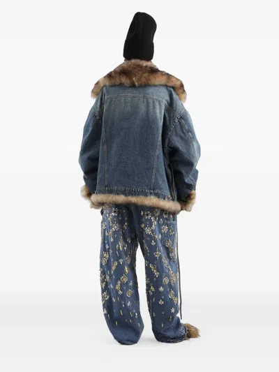 Dolce & Gabbana Embellished Jeans In Blue