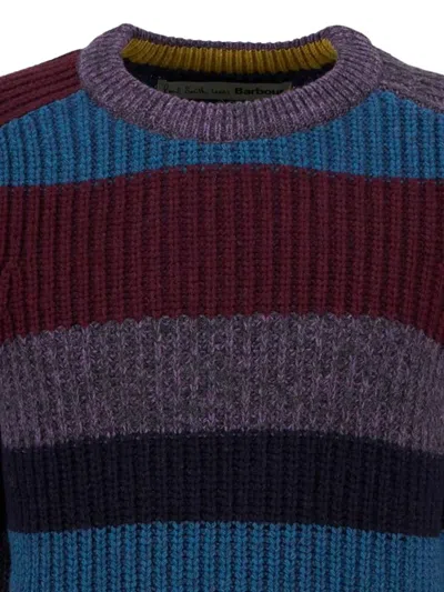 Chiara D'este Striped Crew-neck Sweater In Black