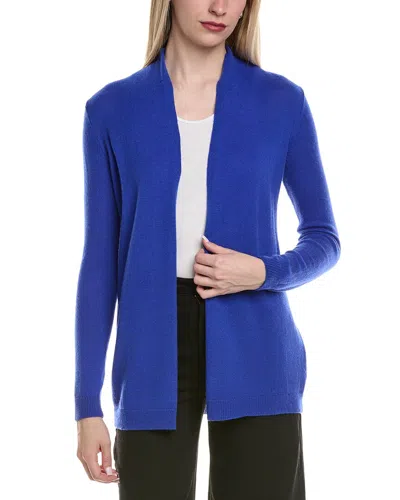 Sofiacashmere Drape Wool & Cashmere-blend Cardigan In Blue