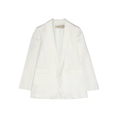 Blanca Vita Satin Effect Jacket With Tailored Fit In White