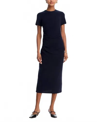 Frame The Twist Midi Dress In Navy In Blue
